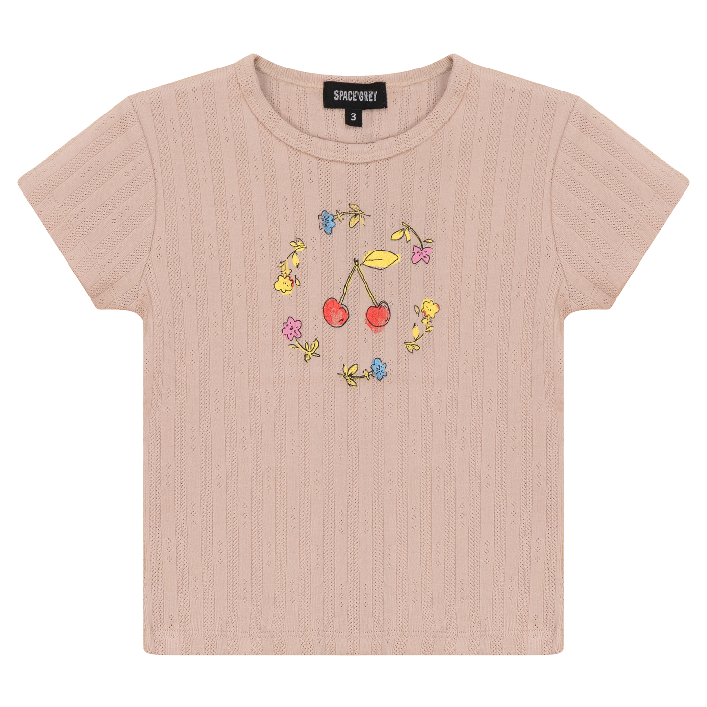 Pointelle Ribbed T-Shirt
