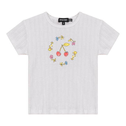 Pointelle Ribbed T-Shirt