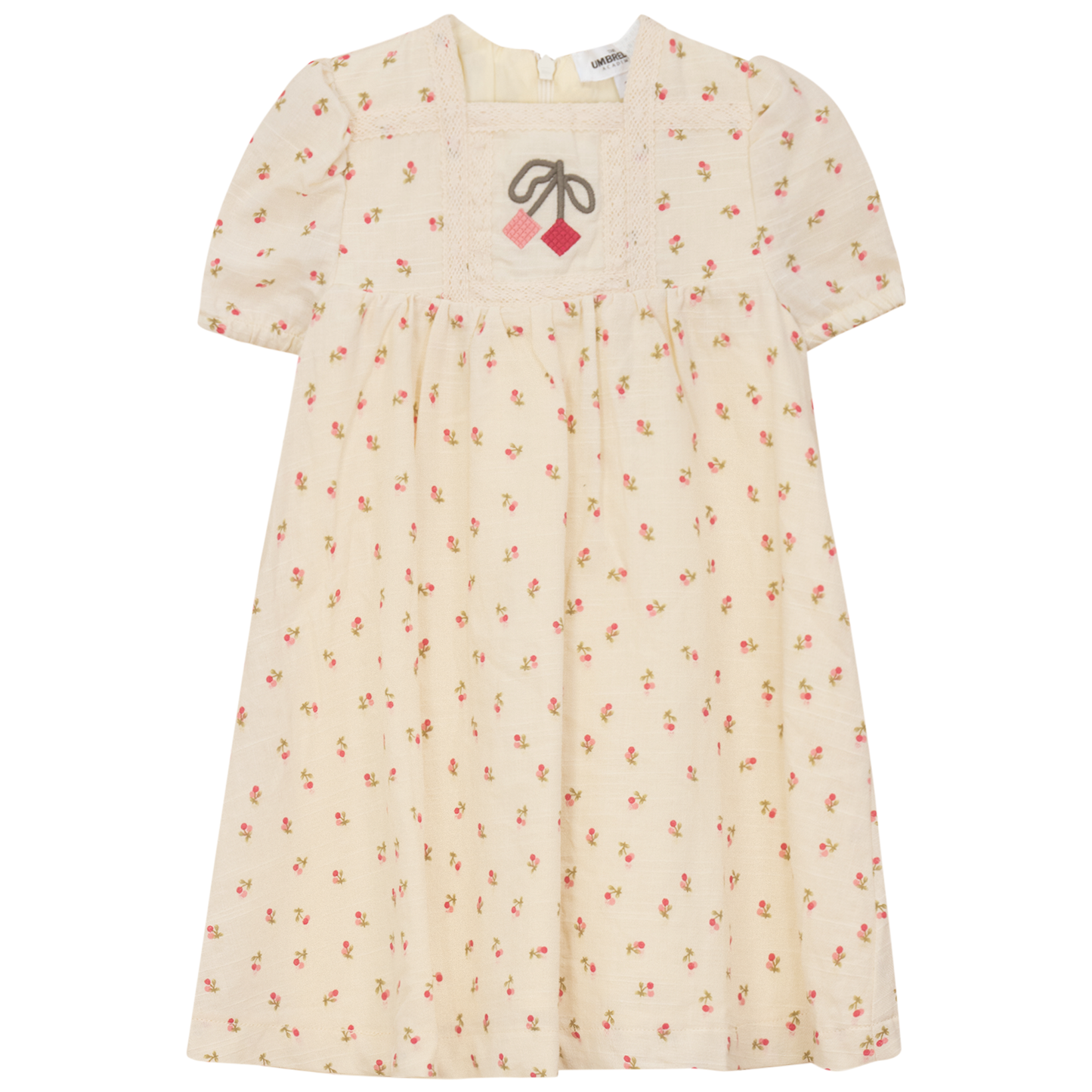 Cherry Printed Linen Dress