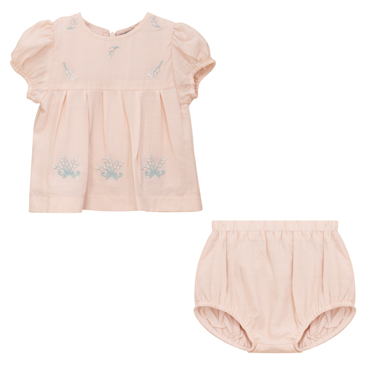 Cotton Floral Embroidered 2Pc Set
