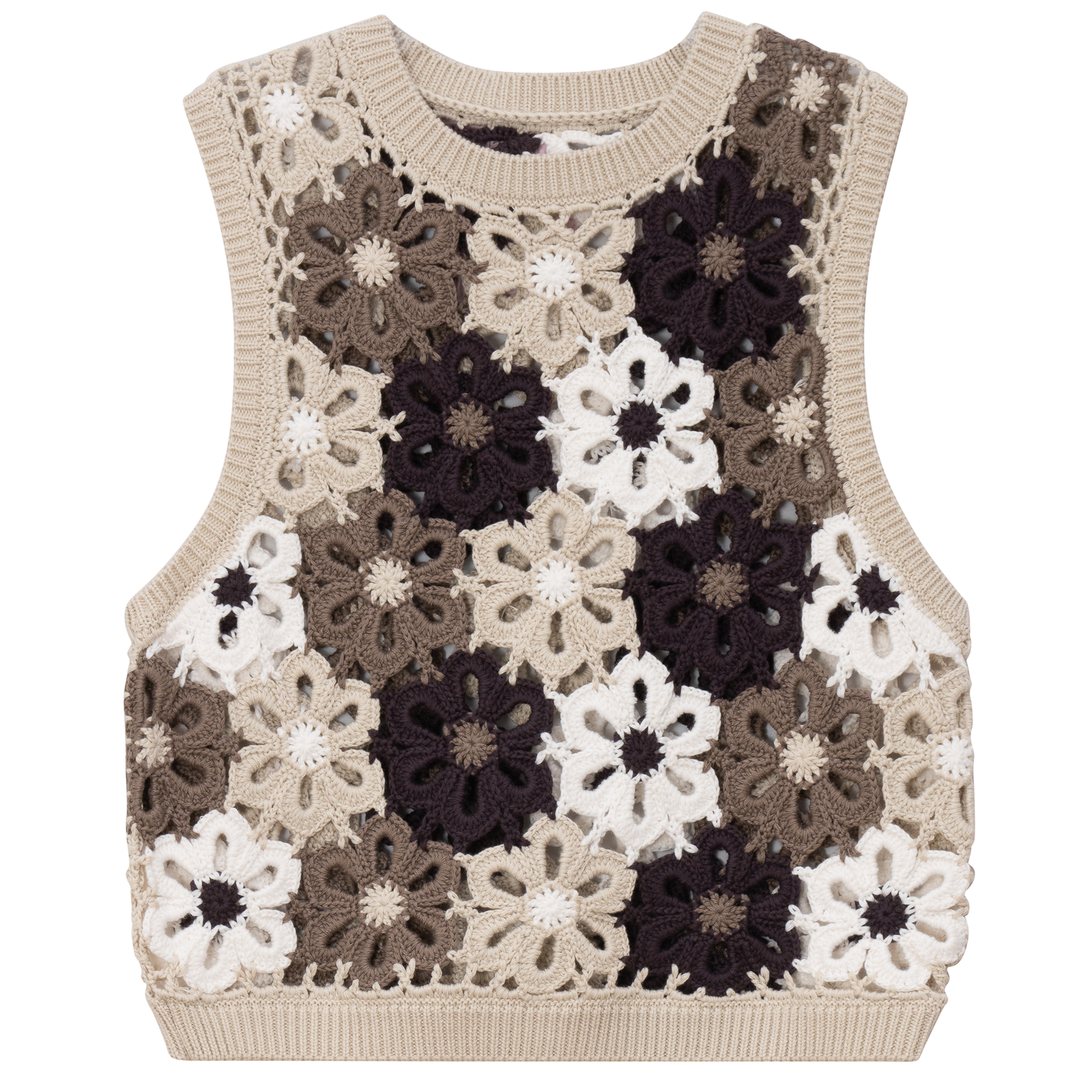 Floral Crochet Vest