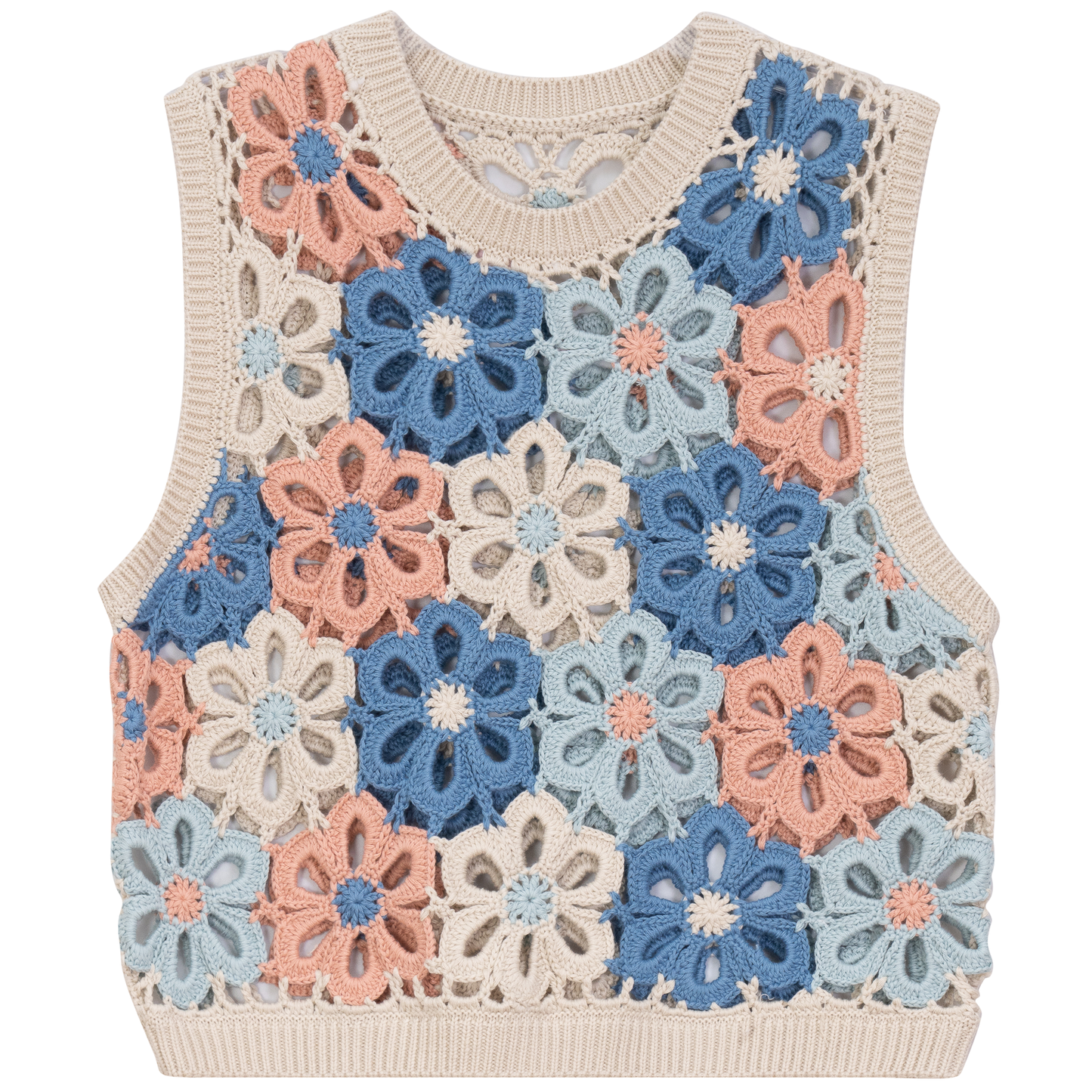 Floral Crochet Vest