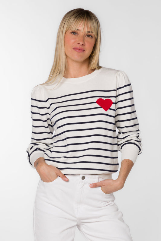 SERISSA NAVY STRIPE SWEATER