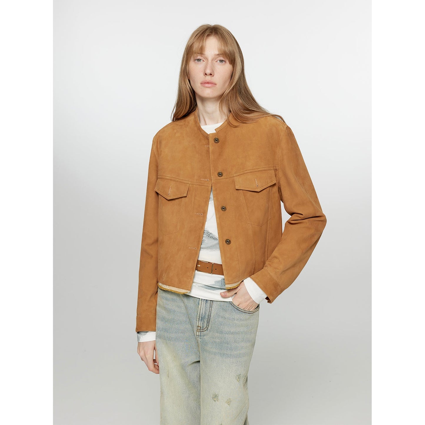 Sunset Escape Leather Short Jacket