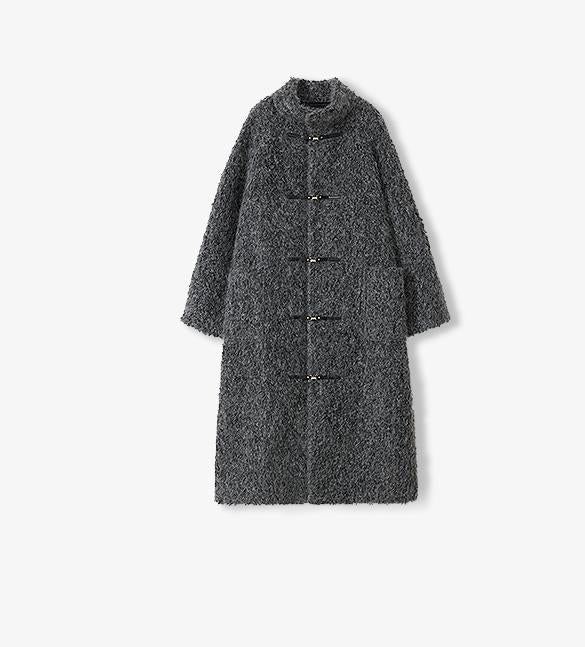 Parisian Affair Circle Long Fur Toggle Coat for Women