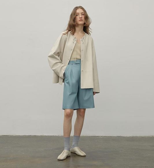 Ultra-Thin Light-Coated Sheep Leather Jacket for Women"Contrary Galaxy"