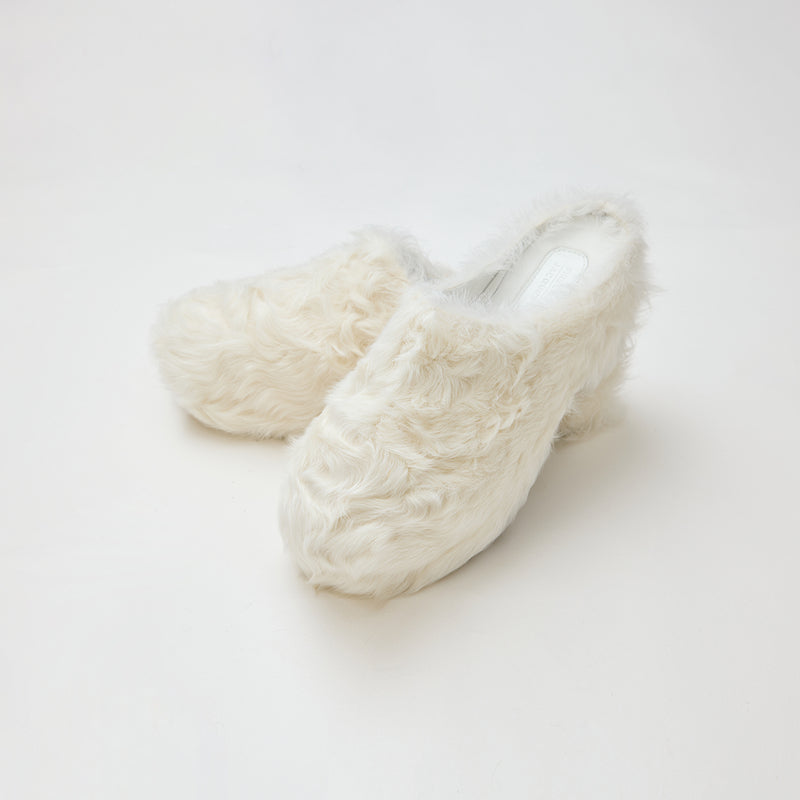 Fur-Lined Slip-On Platform Shoes