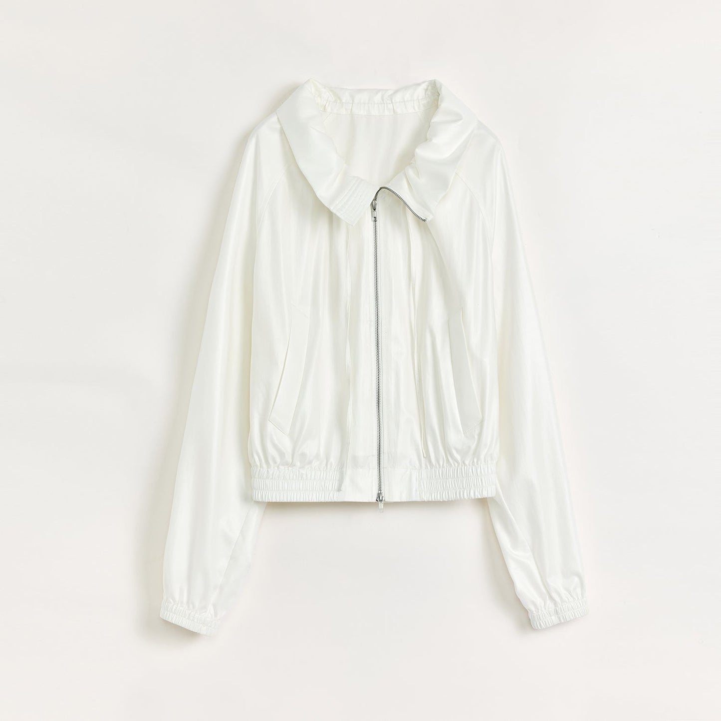 "Front Page Daily" Drawstring Raglan Sleeve Jacket