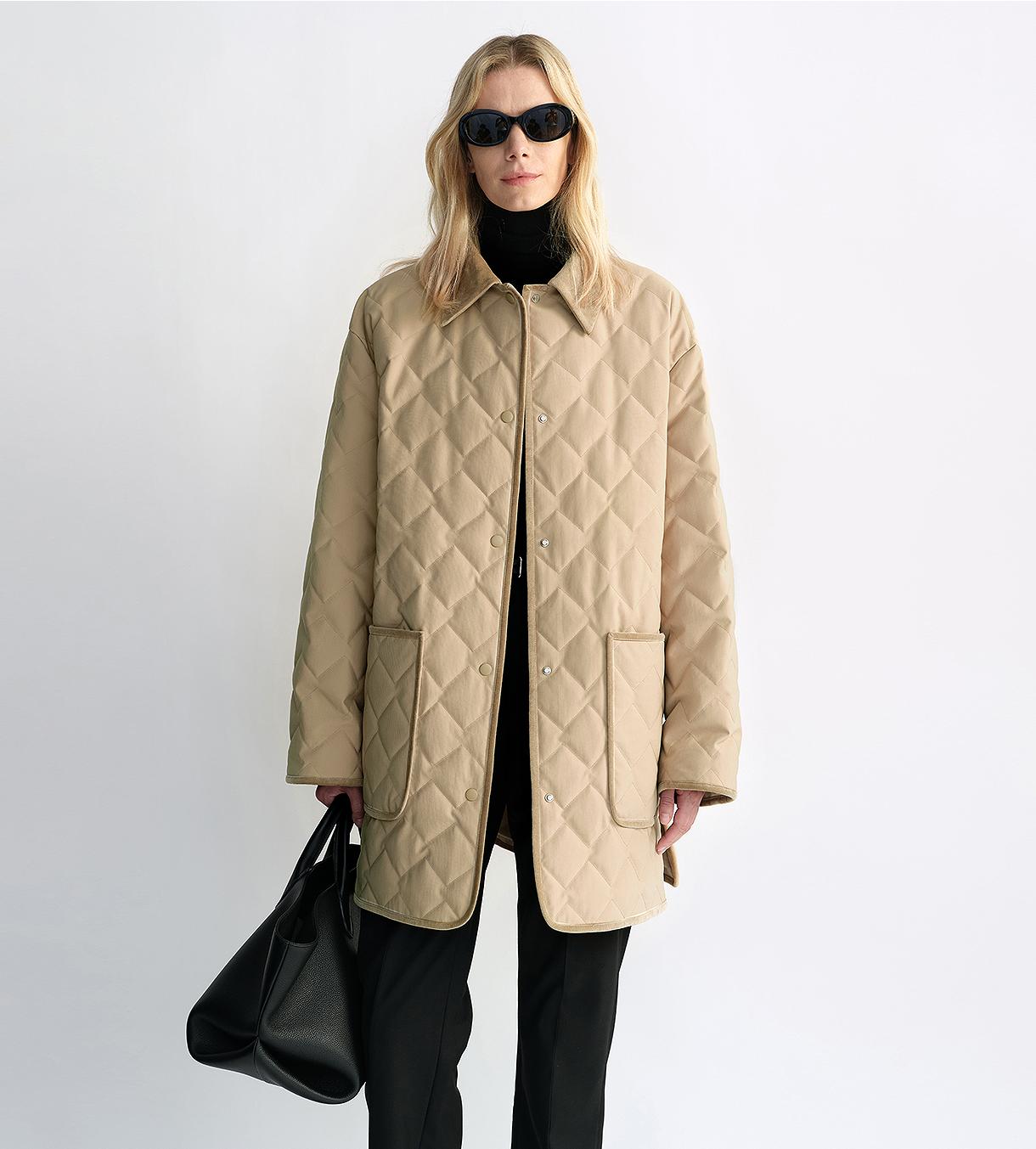 "Diamond Texture" Goose Down Jacket
