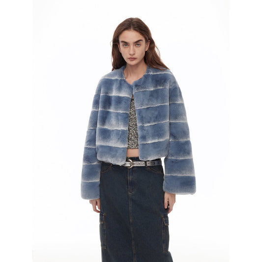 Dream Chaser Round Neck Rabbit Fur Coat