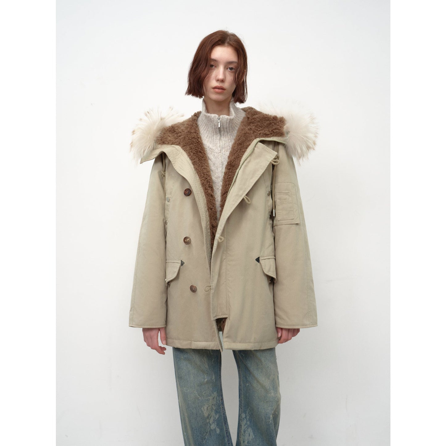 Coastal Highway II Hooded Raccoon Duck Down Parka