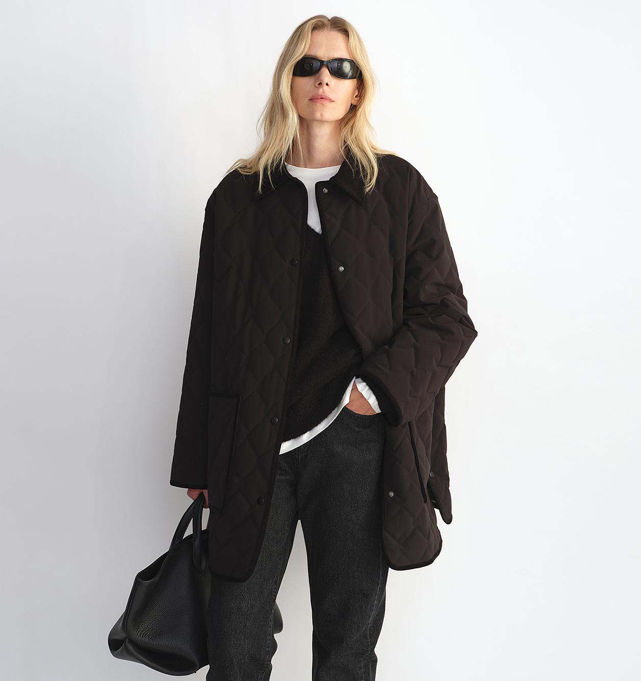 "Diamond Texture" Goose Down Jacket