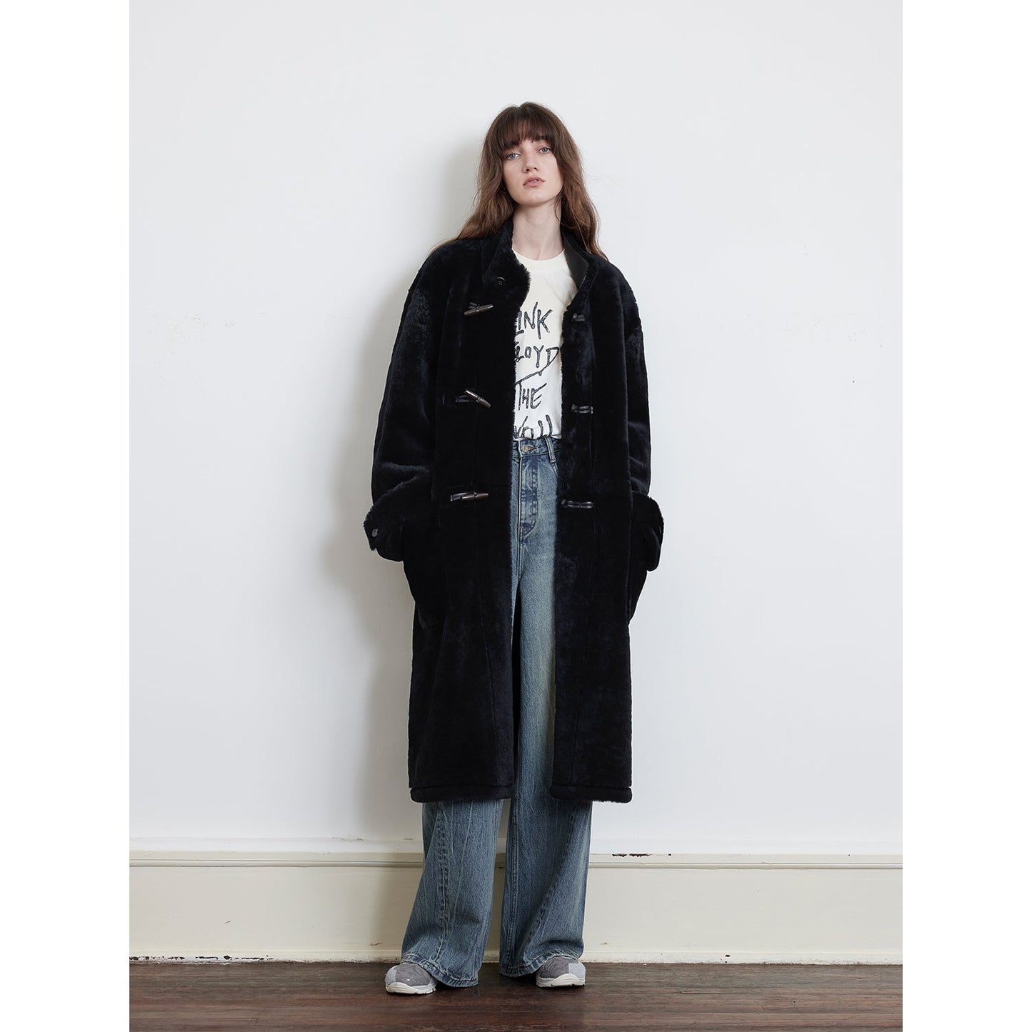Dreamer Stand Collar Merino Long Sheepskin Jacket