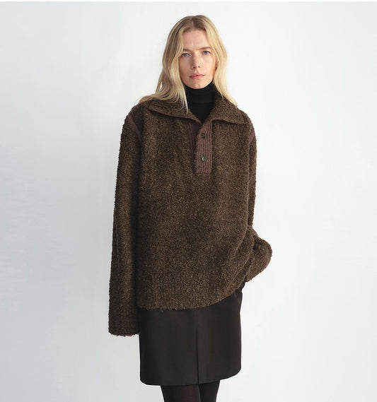 Alpaca Wool Polo Sweater