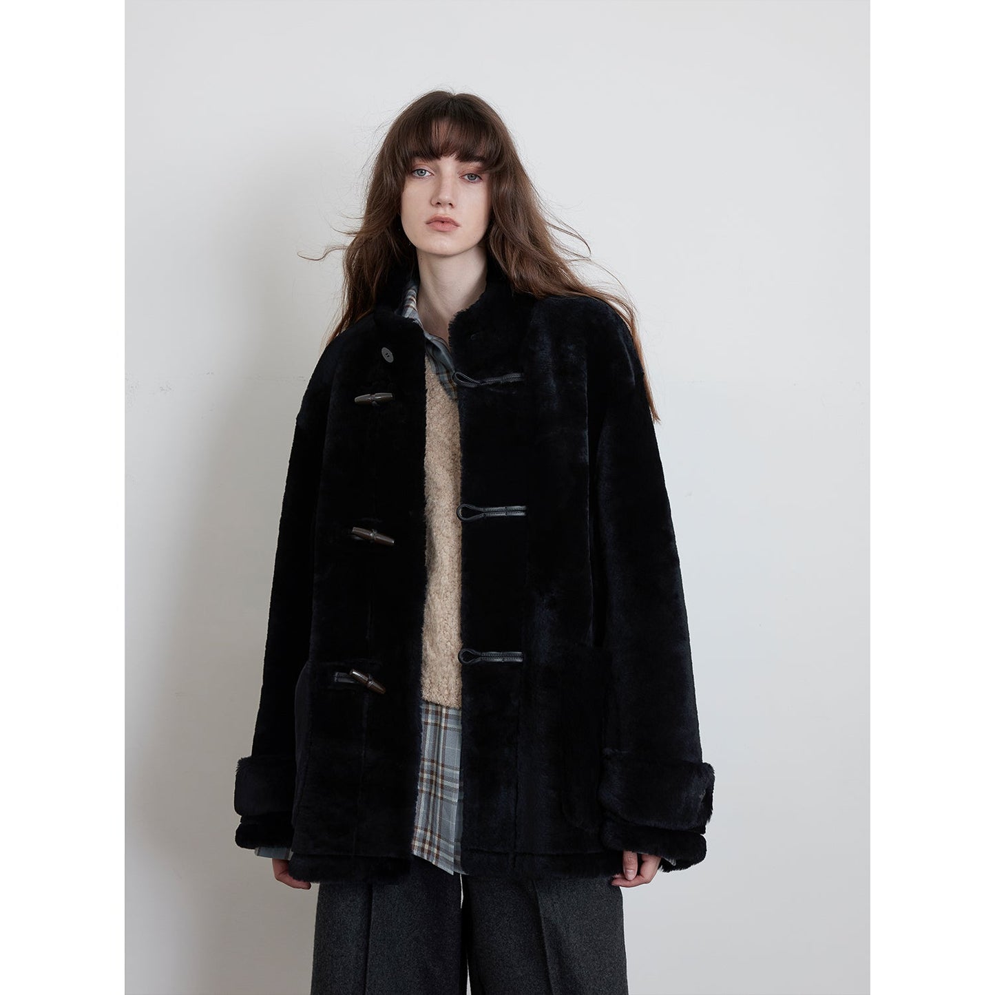 Dreamer Stand Collar Merino Long Sheepskin Jacket