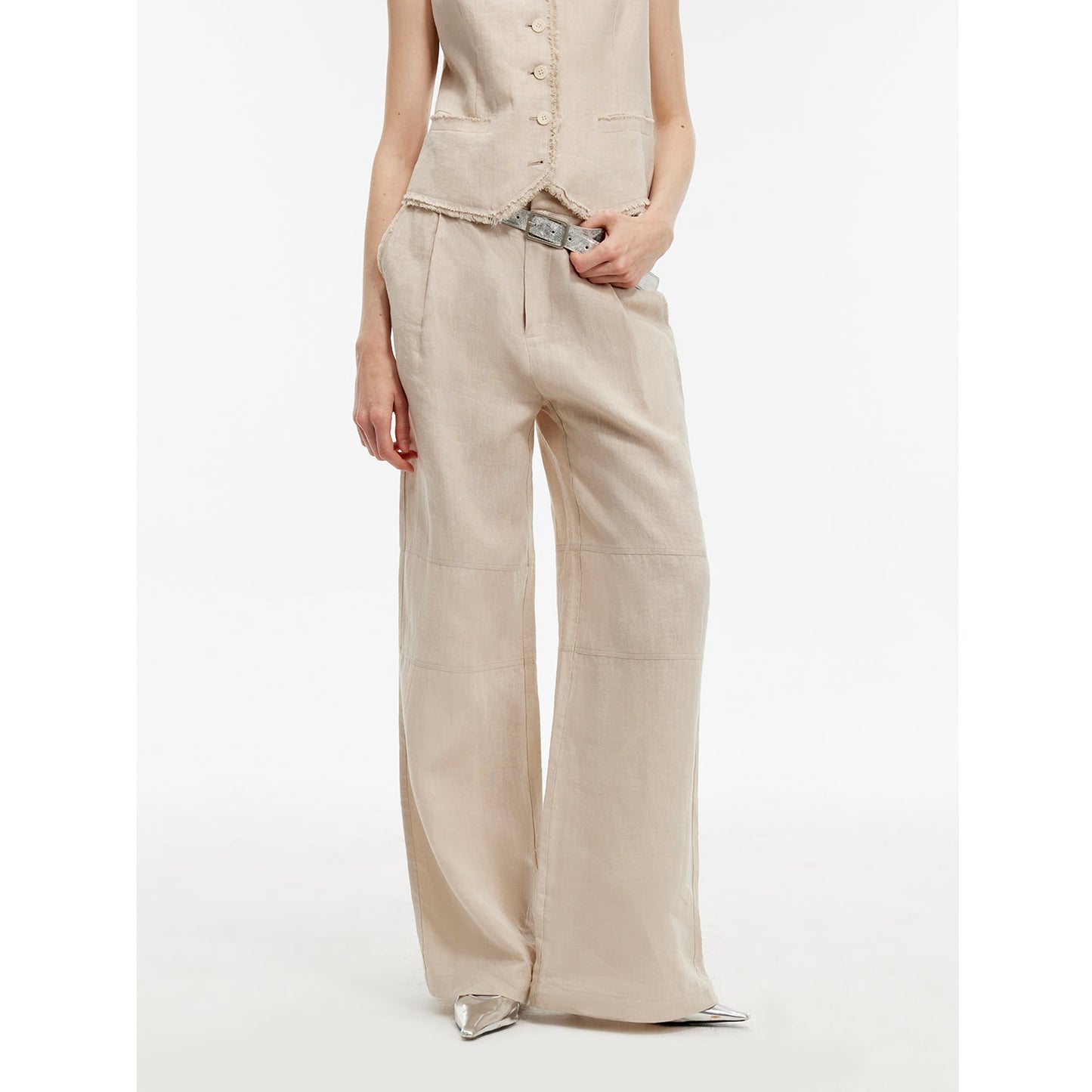 "Diary of an Old Friend" Customized Breathable Ramie Oversize Suit Vest Set