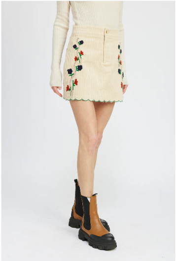 Sveta Corduroy Mini Skirt