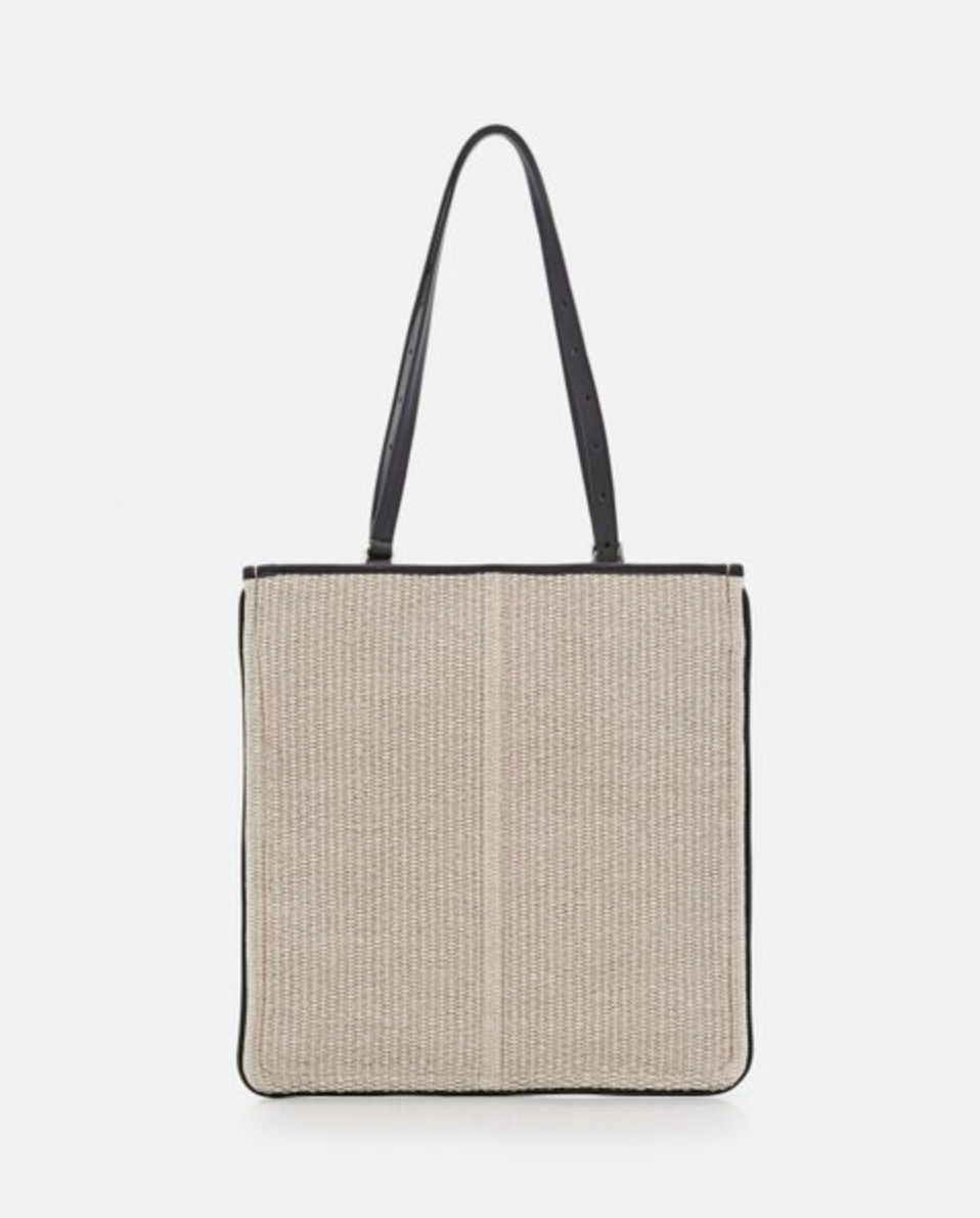 Max Mara Easybag Black Trim Raffia Shopper