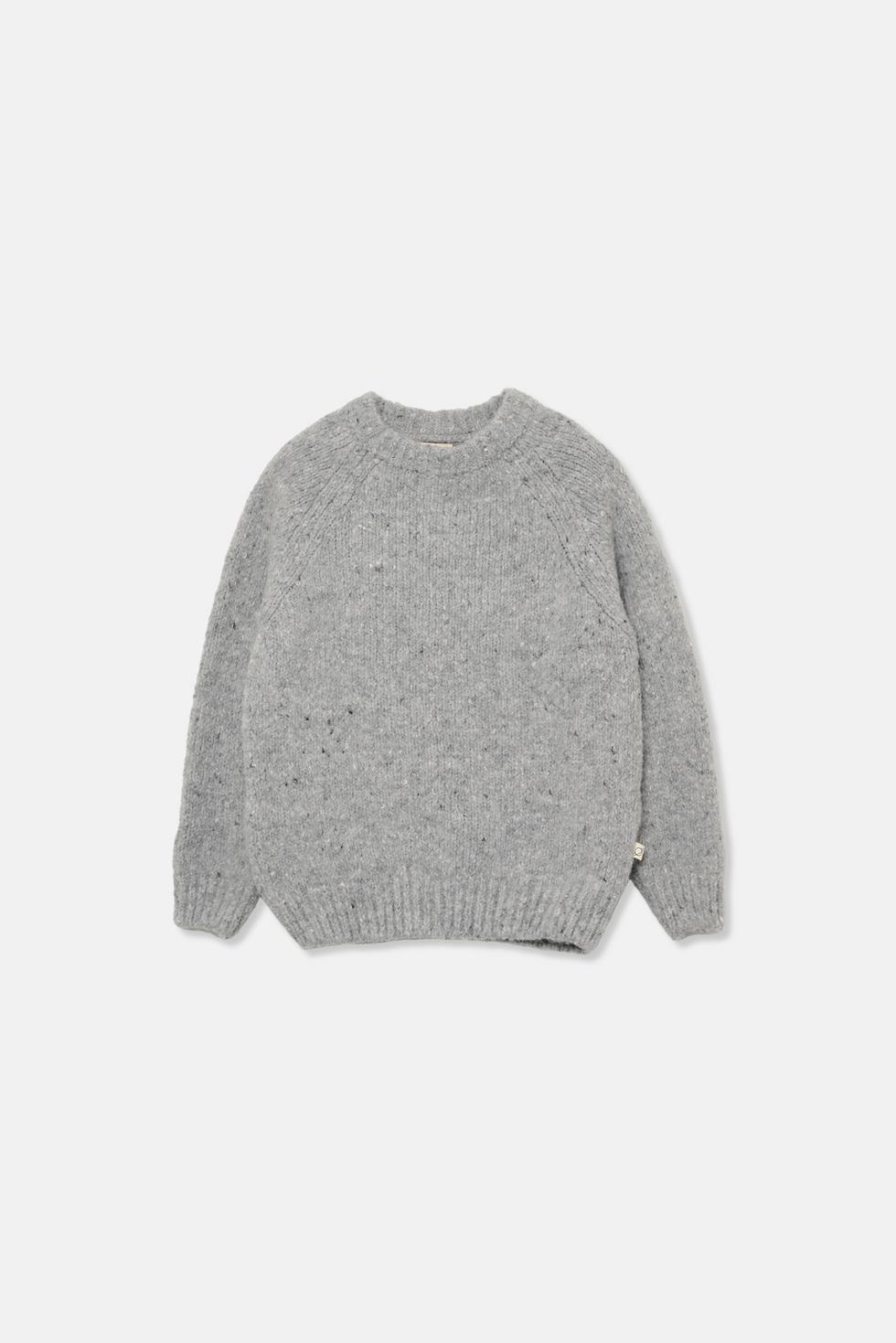 Flecked tricot sweater - Grey