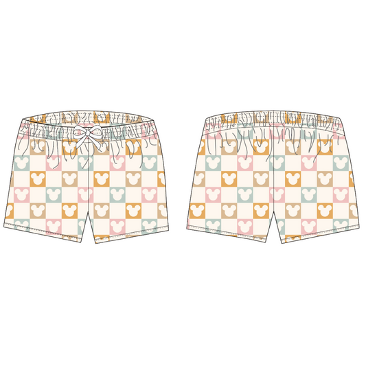 Checkered Magic Boys Swim Shorts