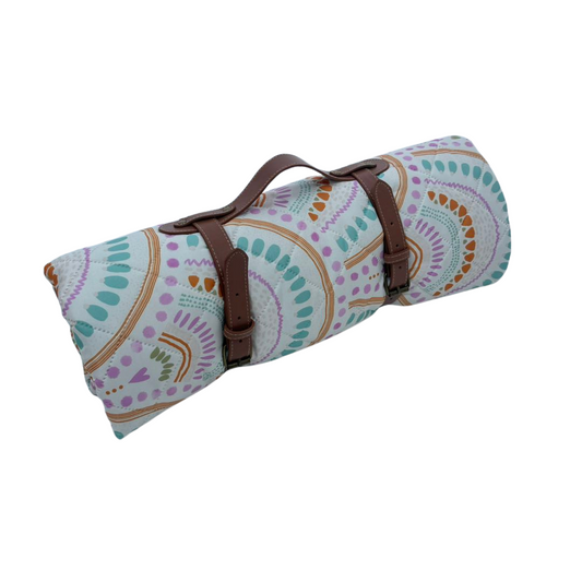 Boho Rainbows Quilted Water Resistant Beach Mat