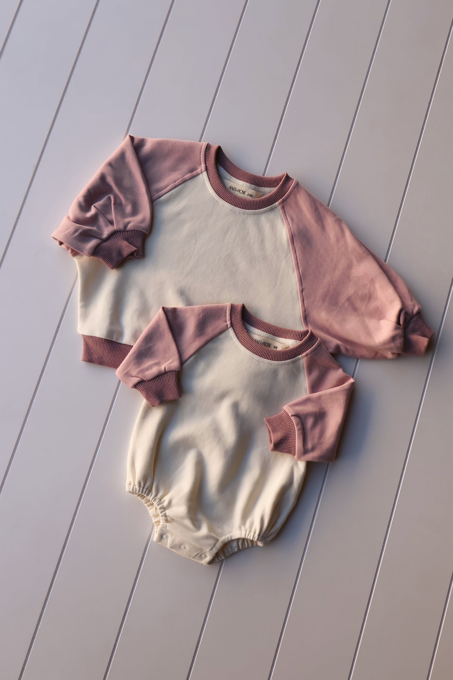 Color Block Crew Neck/ Bubble Onesie