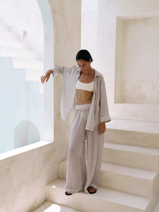 Voyage Set - Burgundy Stripes