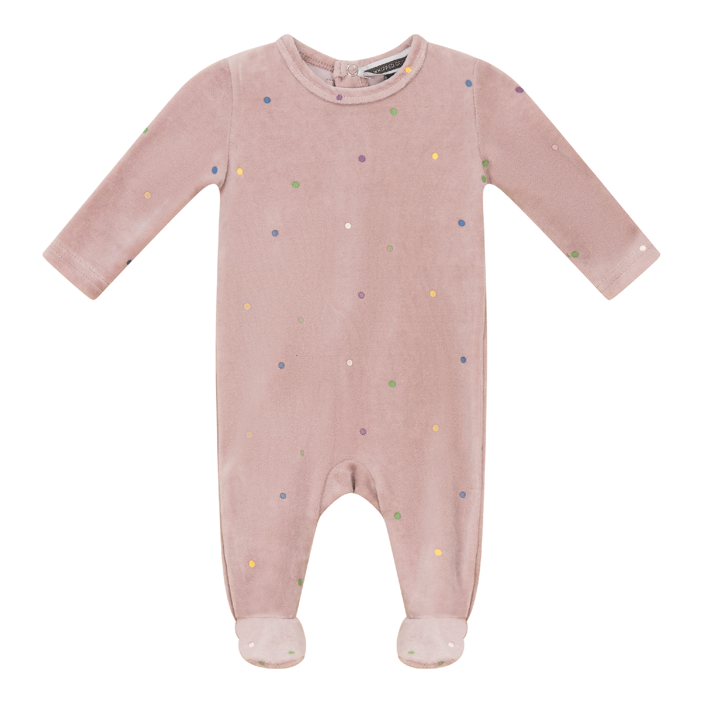Dot Print Velour Onesie