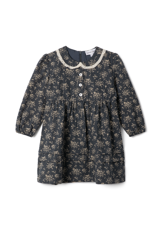 Woven Flower Print Dress