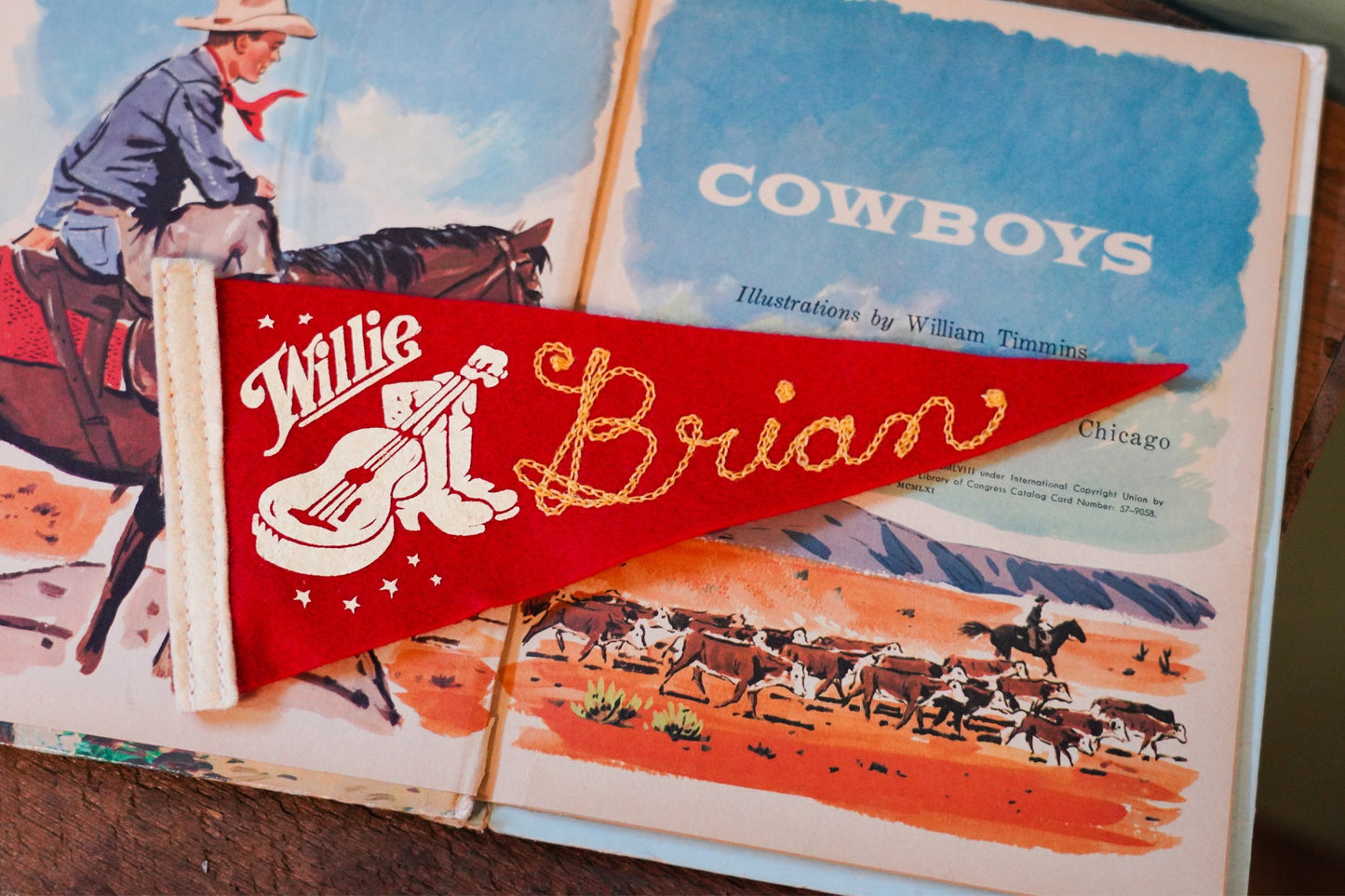Personalized Chainstitched Mini Pennant • Willie Nelson x Oxford Pennant