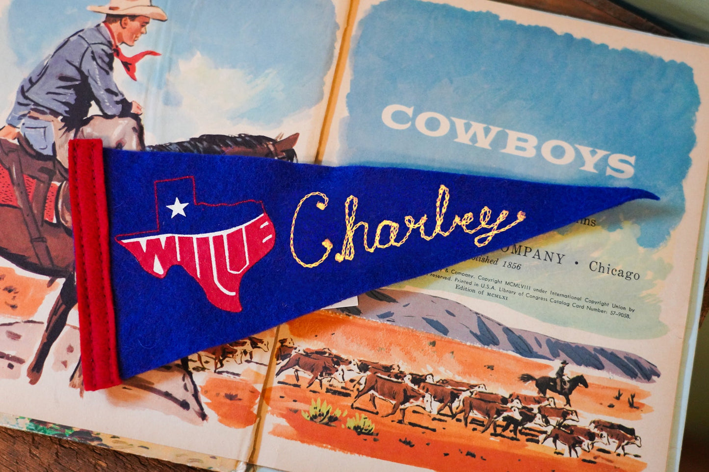 Personalized Chainstitched Mini Pennant • Willie Nelson x Oxford Pennant
