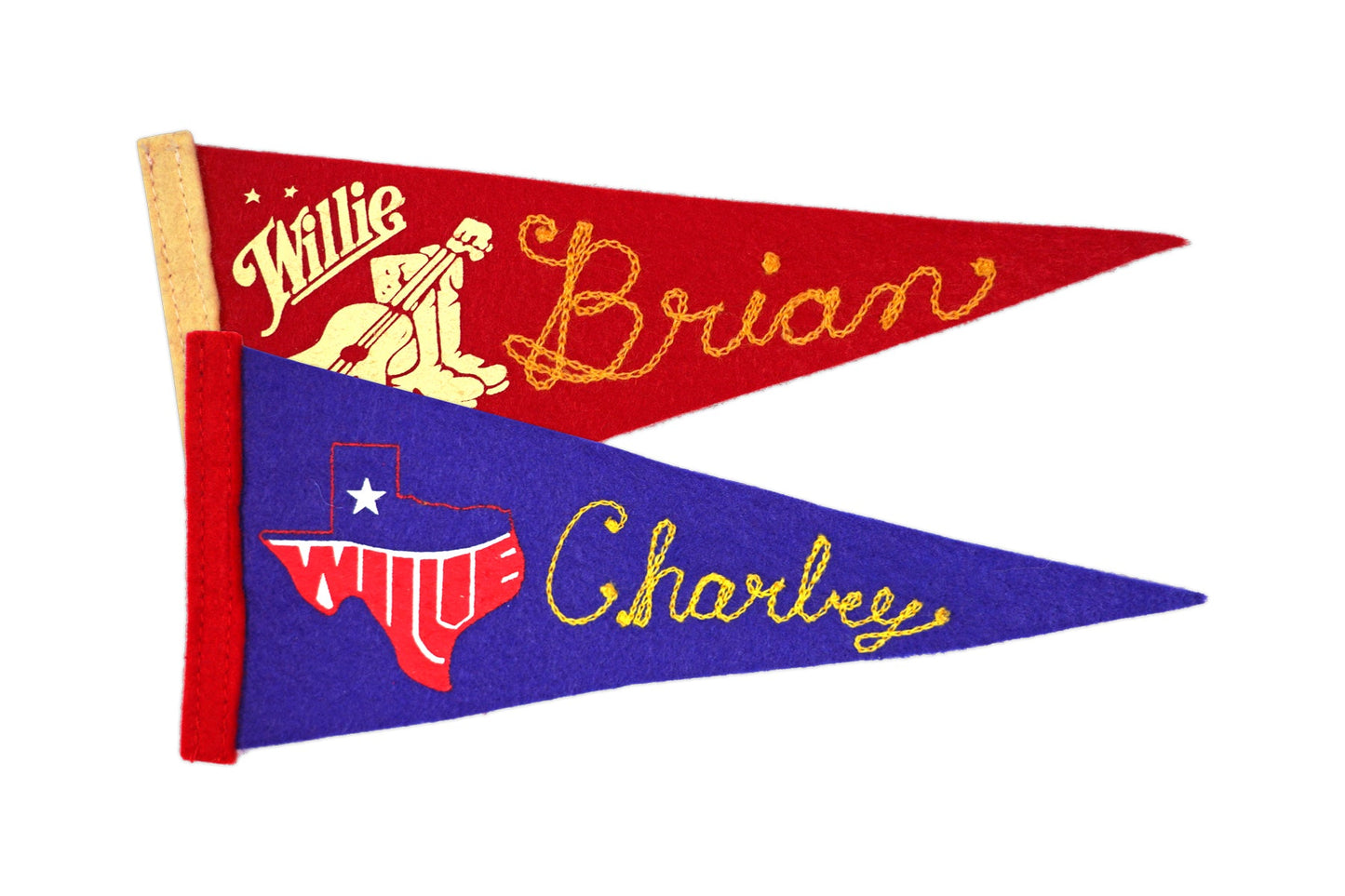 Personalized Chainstitched Mini Pennant • Willie Nelson x Oxford Pennant