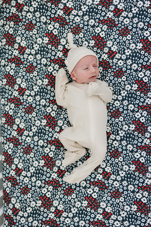 Americana Floral Bamboo Stretch Crib Sheet