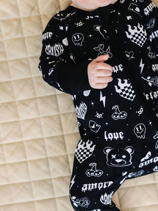 Bamboo Zip Romper | Wild Heart