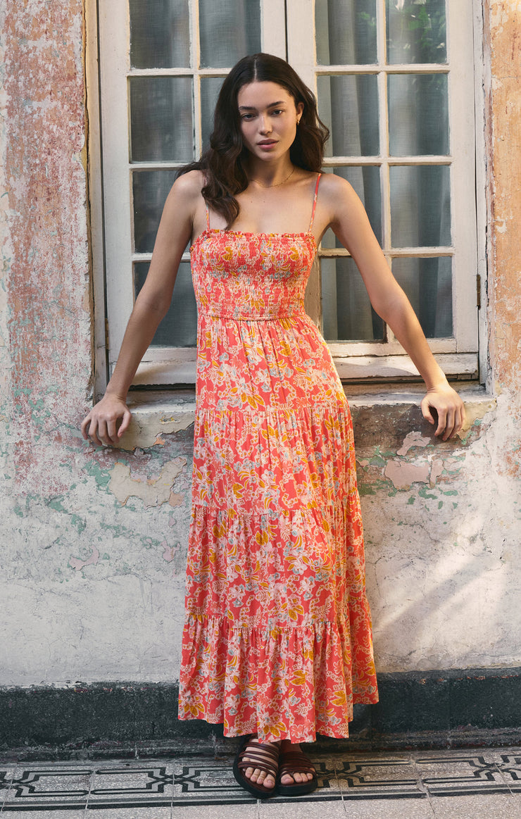 BALOS JARDIN FLORAL MIDI DRESS