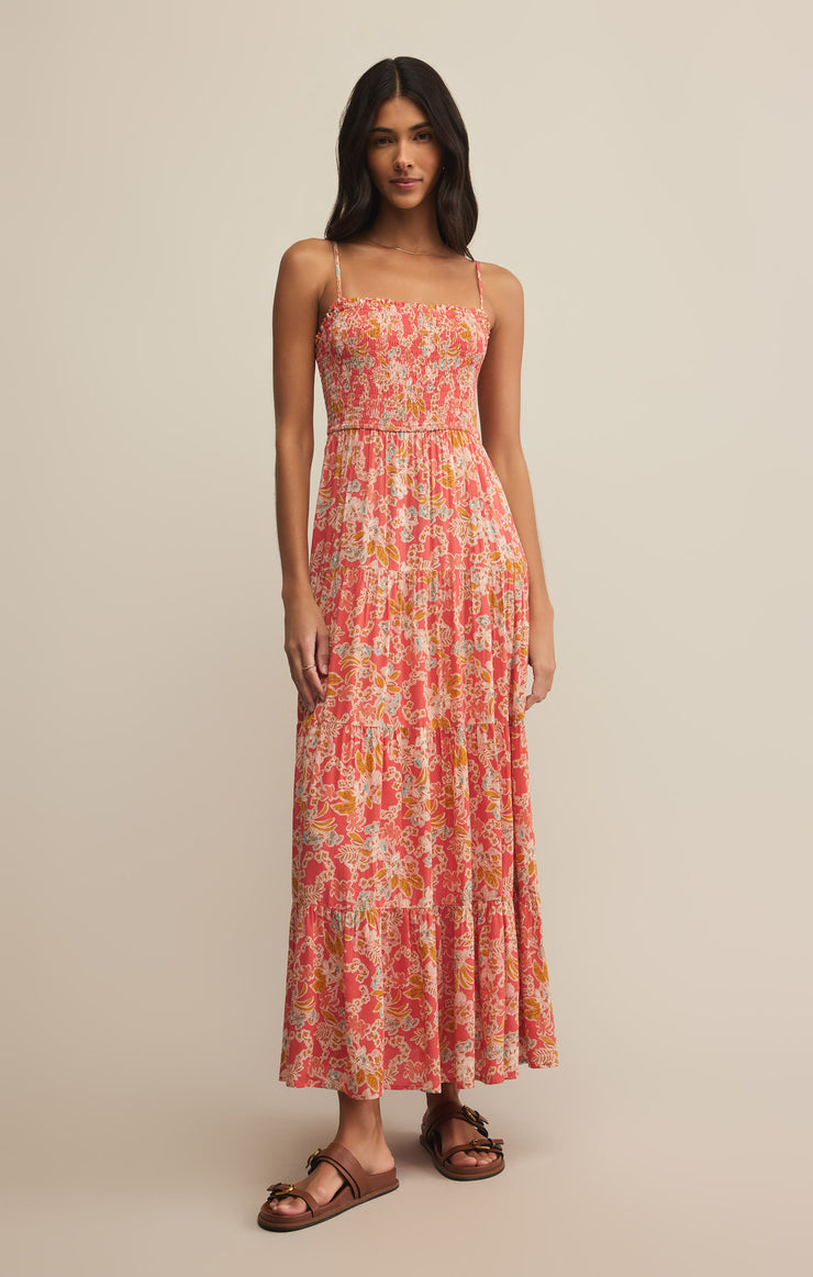 BALOS JARDIN FLORAL MIDI DRESS
