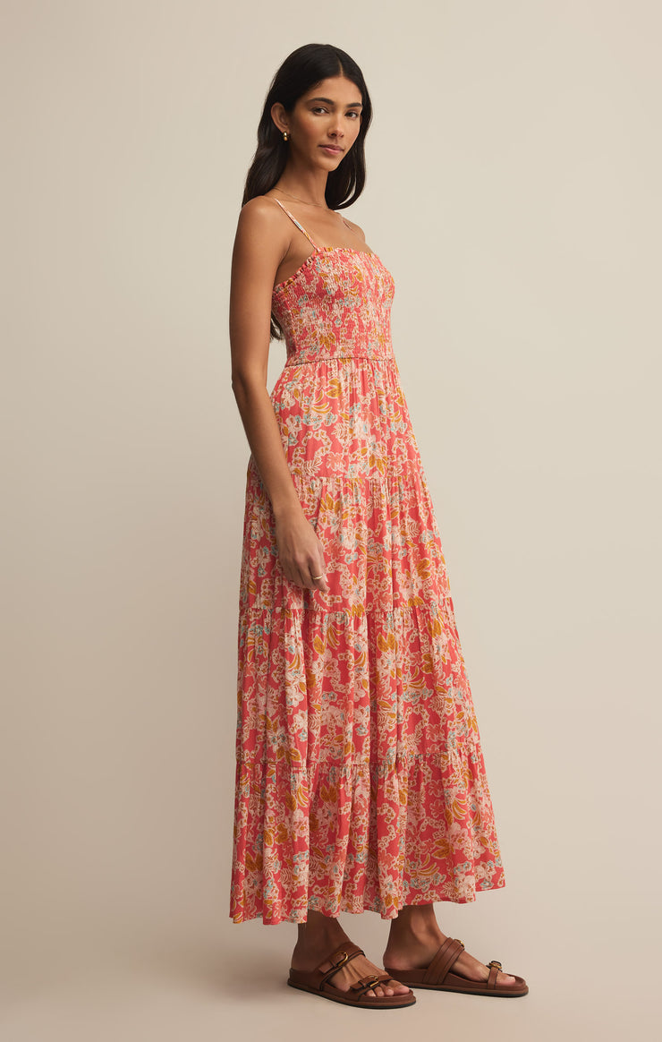 BALOS JARDIN FLORAL MIDI DRESS