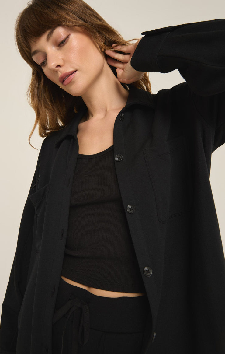 LAYOVER MODAL FLEECE BUTTON UP