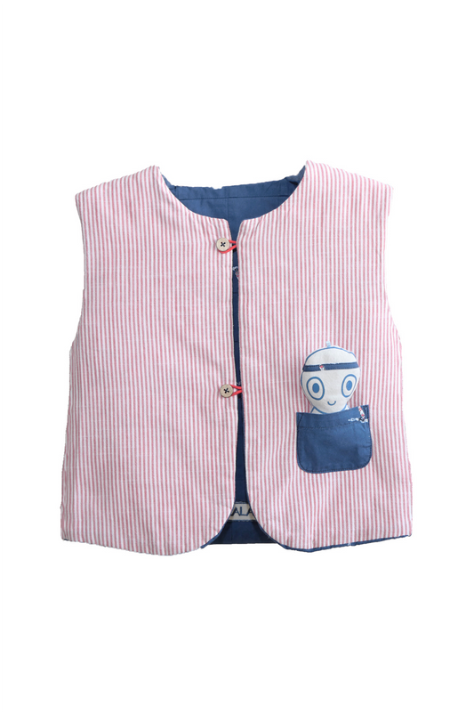 Reversible Kids Vest - Pomme Atlantique