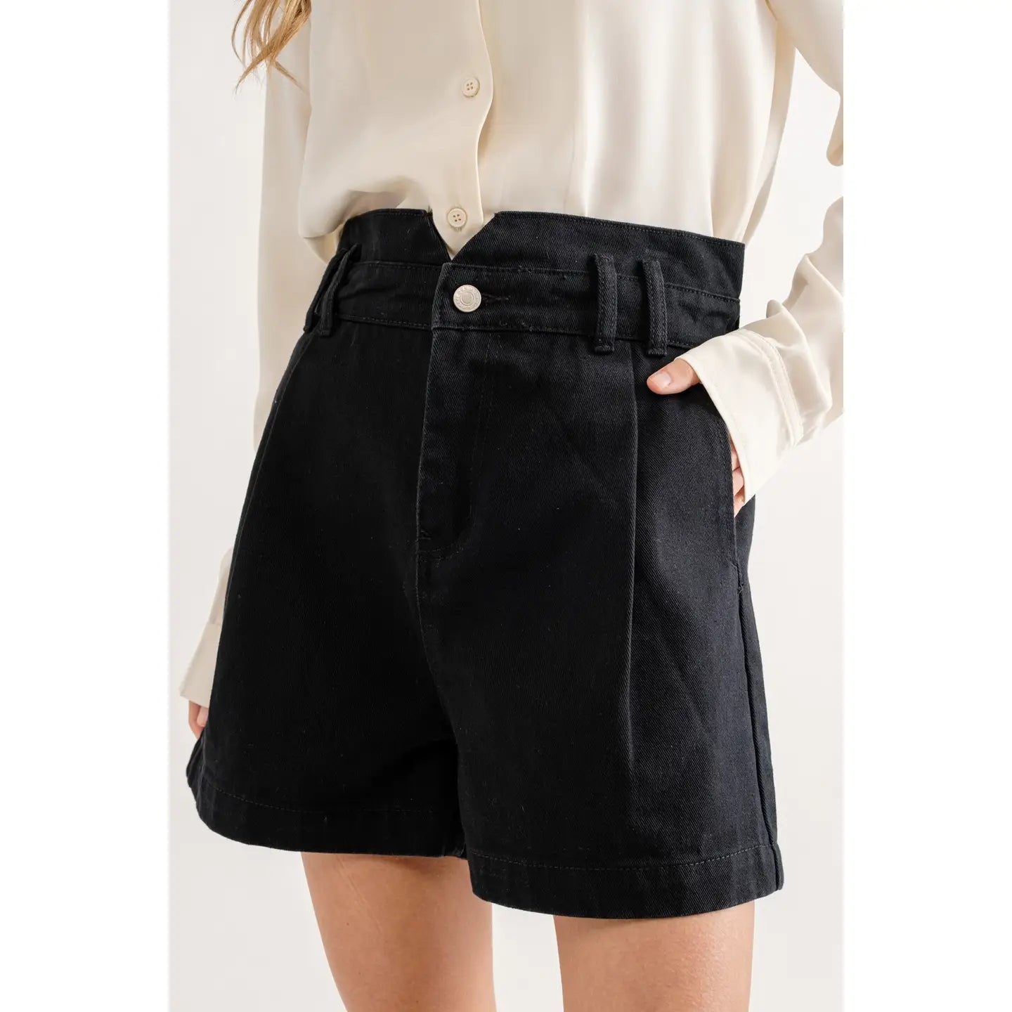 Kiera High-Waisted Denim Shorts