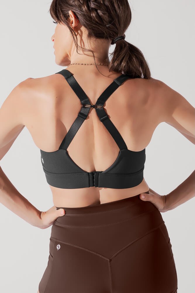 Adventure Scoop Bra (Ribbed) - Charcoal - Mack & Harvie