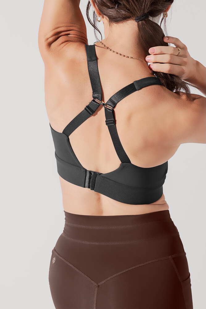 Adventure Scoop Bra (Ribbed) - Charcoal - Mack & Harvie