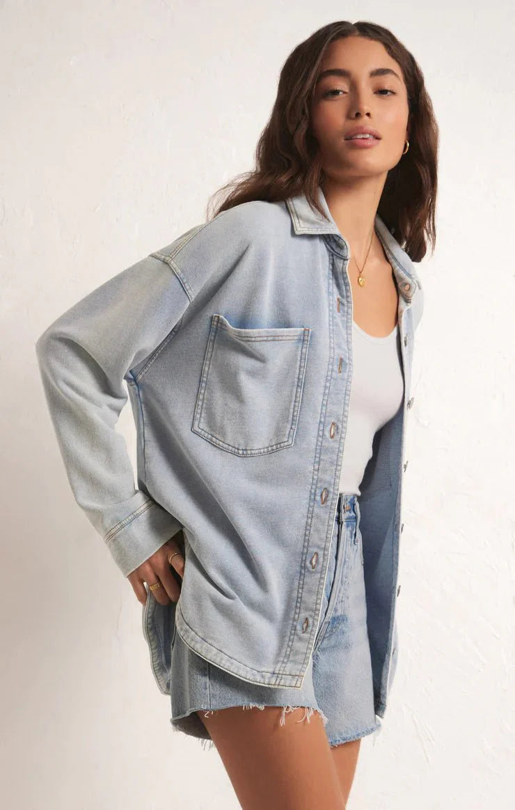 ALL DAY KNIT DENIM JACKET