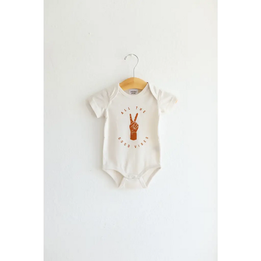 Always Good Vibes Organic Cotton Baby Onesie