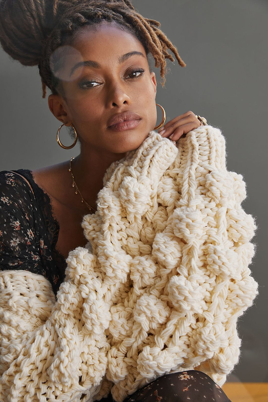 Bauble Sleeve Knit Cardigan
