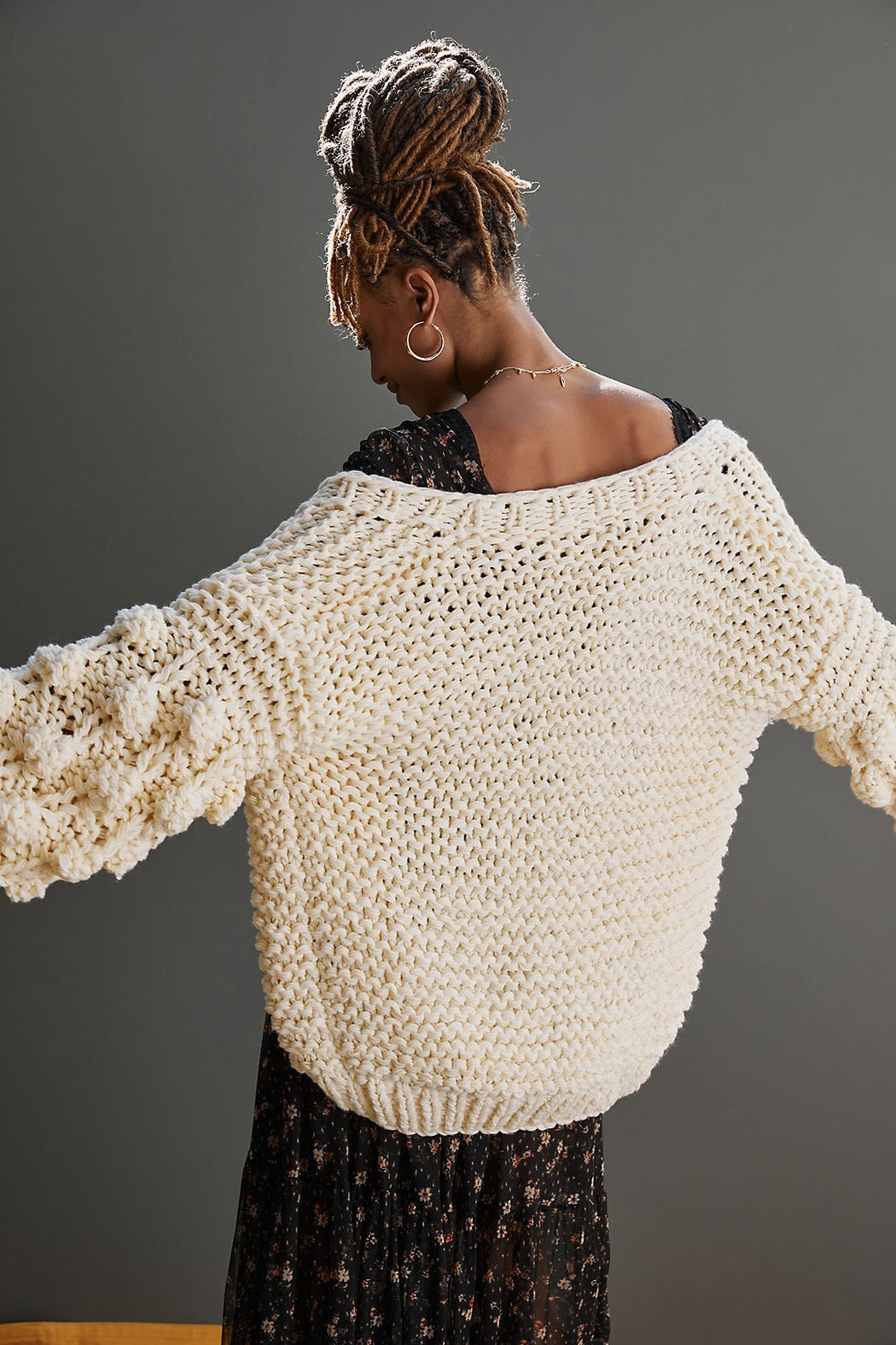 Bauble Sleeve Knit Cardigan