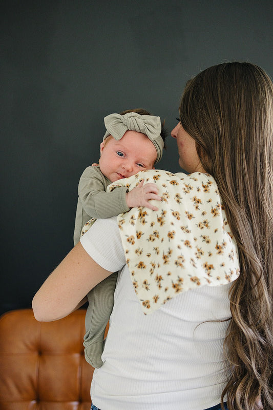 Autumn Bloom Muslin Burp Cloth - Mack & Harvie
