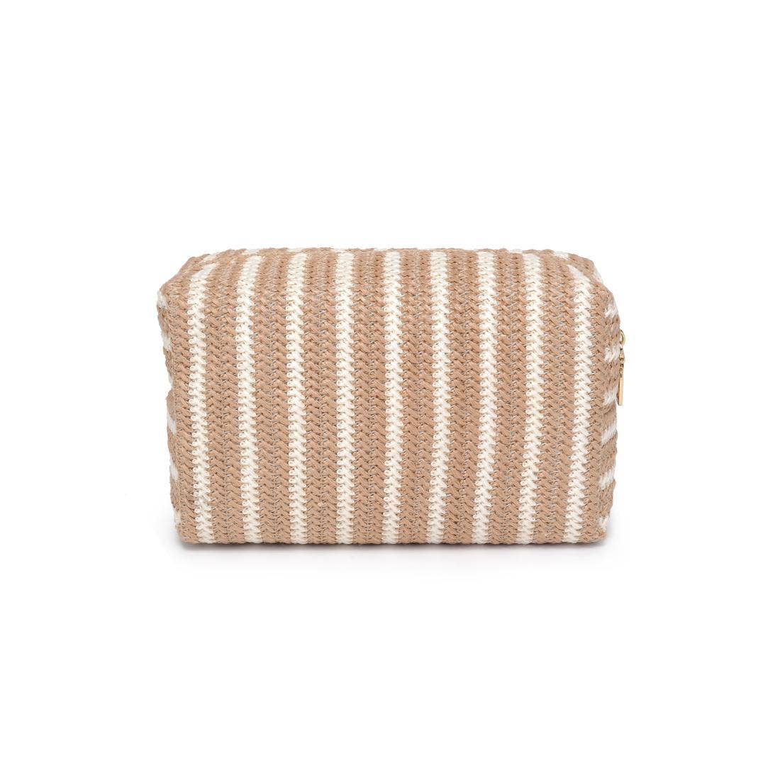 Coastal Carry Cosmetic Pouch: Natural White