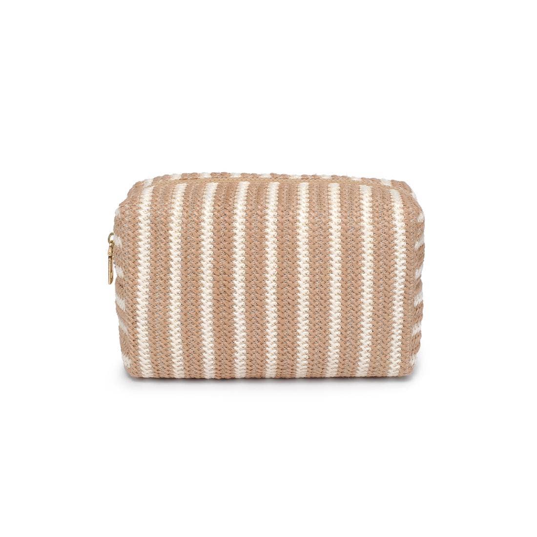 Coastal Carry Cosmetic Pouch: Natural White