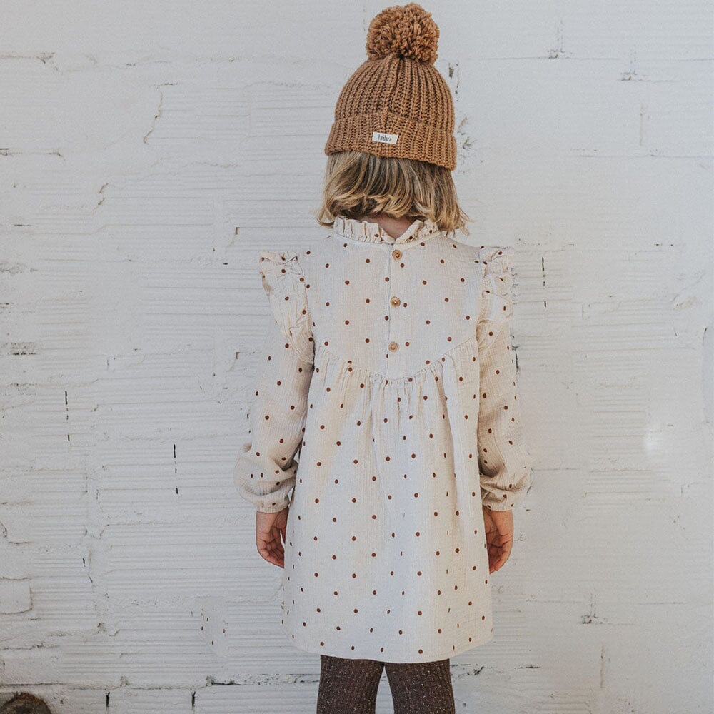 Baby Polka Dots Dress - Sand - Mack & Harvie